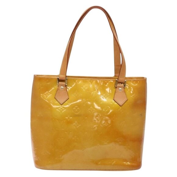 LOUIS VUITTON Monogram Vernis Houston Hand Bag Beige - Picture 1 of 16